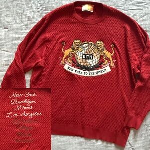 Kith NY to the world cable crewneck, size XXL, brand new w/ tags
